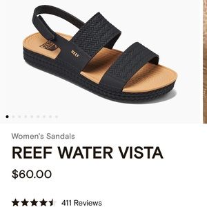 Reef water vista sandals black/tan size 10